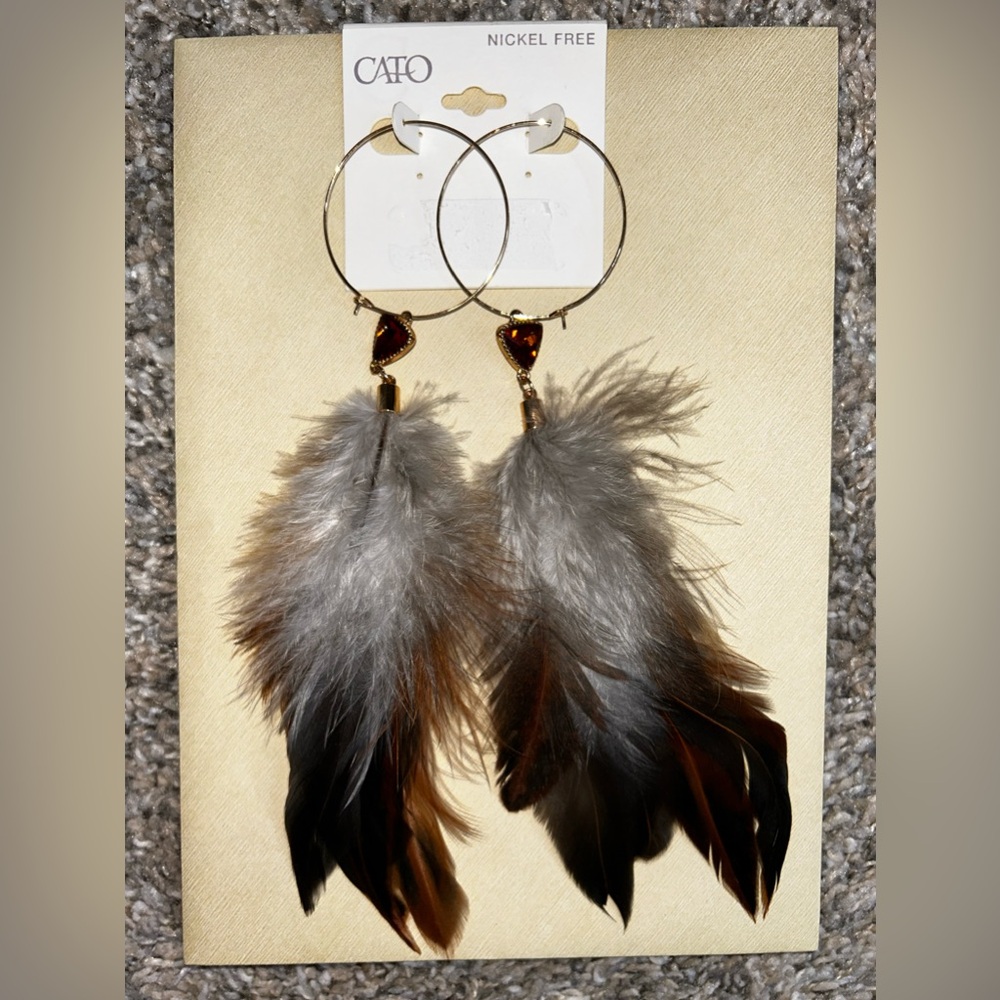 Cato Feather earrings boho style